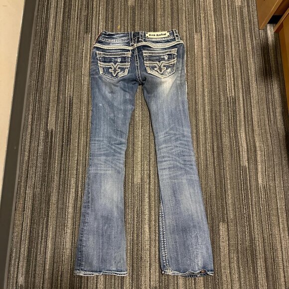 Women's Blue and Navy Jeans - Picture 2 of 4